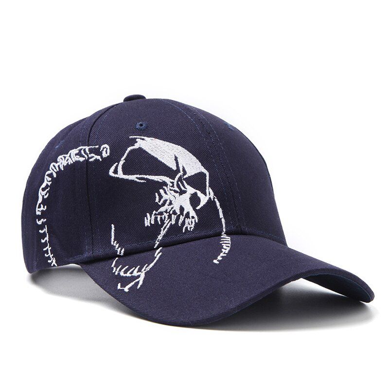2019 latest baseball Cotton stitching skull patterns hop cap adjustable button cap for and women.left