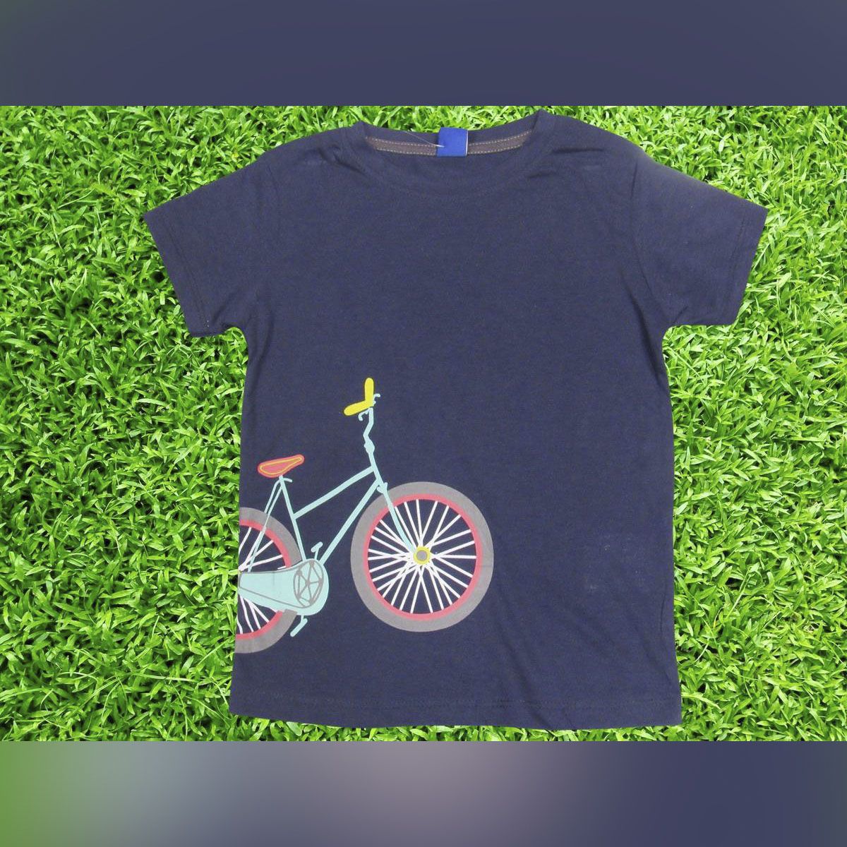 Printed Short Sleeve Cotton Fabric T-Shirt For Boys