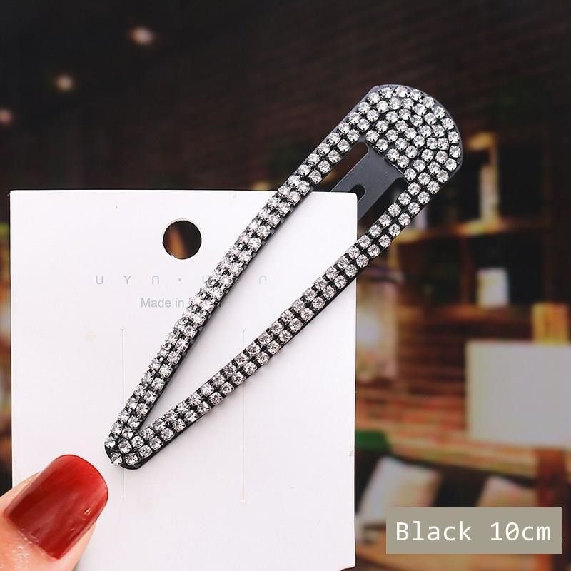 Diamond Drip Hair Clips Golden Metal Hairpin Fashion Concise Geometry Rhinestone Pince Hair Clips For Girls Hair Accessories