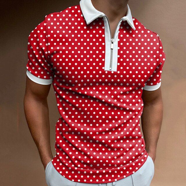 Shirts for Men Paisley Print Short Sleeve Tshirts Streetwear Mens Clothing Elegant Graphic T Shirts Turn Down Collar Shirt Tops