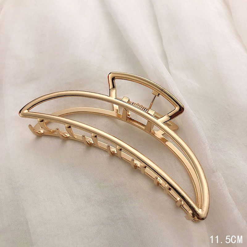 Metal Hair Claw Barrettes For Women Fashion Girl Geometric Hollow Out Headwear Hair Accessories Crab Elegant Hair Clip Large