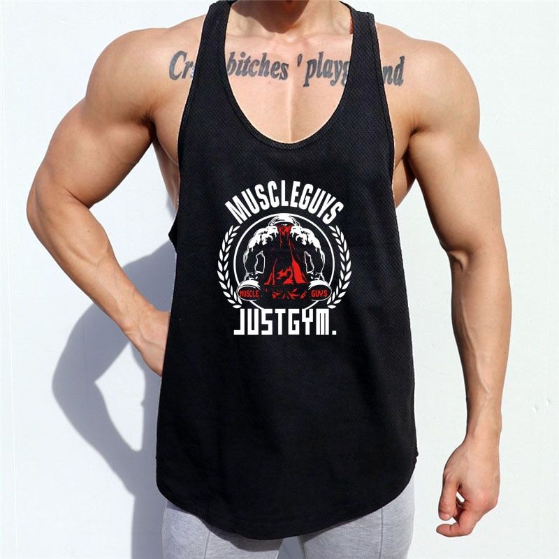 Summer Brand Clothing Mesh Gym TaTop Men Bodybuilding Sleeveless Shirt Fitness Y Back Men's Stringer Tanktop Running Vest