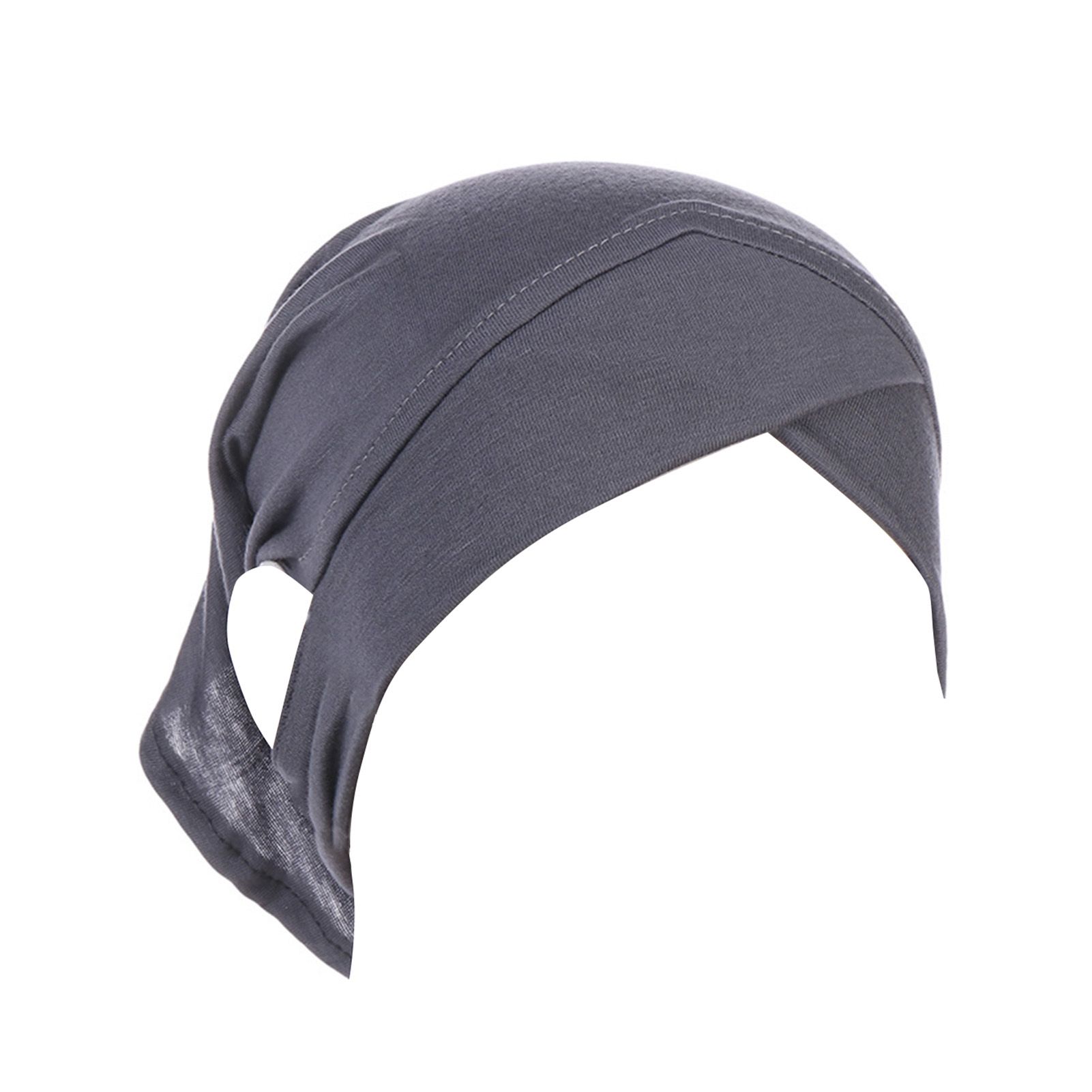 Turban Hat Solid Color Smooth Breathable Under Scarf