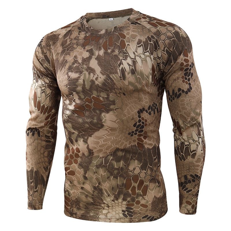 Tactical   T Shirt Men Breathable Quick Dry US   Full Sleeve Fitness Streetwear Multicam T-shirts