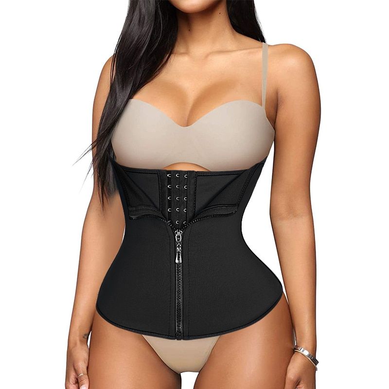 LAZAWG Neoprene Sauna Waist Trainer Corset Sweat Belts Women Body Shaper Slimming Weight Loss Compression Cinchers Trimme Belt