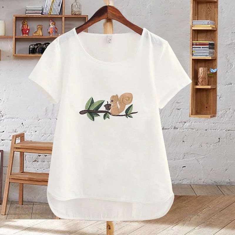 fashion tops ladies short sleeve casual girl's print new t-shirt - T Shirt For Women