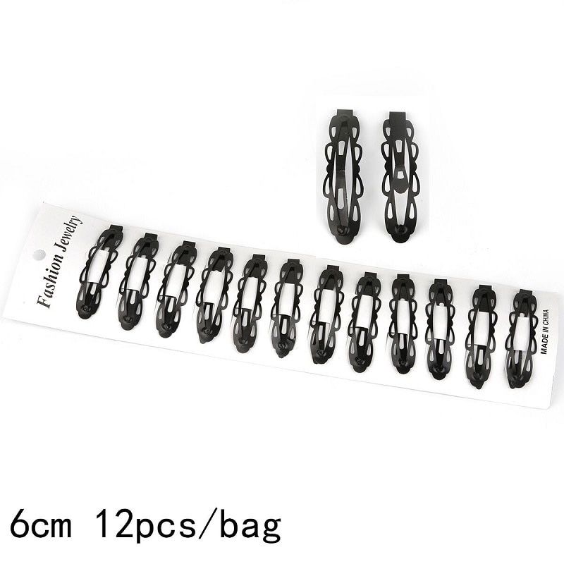 Black Sample 12pcs/set Metal Hair Barrettes Hairpins BB Headbands hair clips for girls Womens Hairgrips Hair Styling Accessories