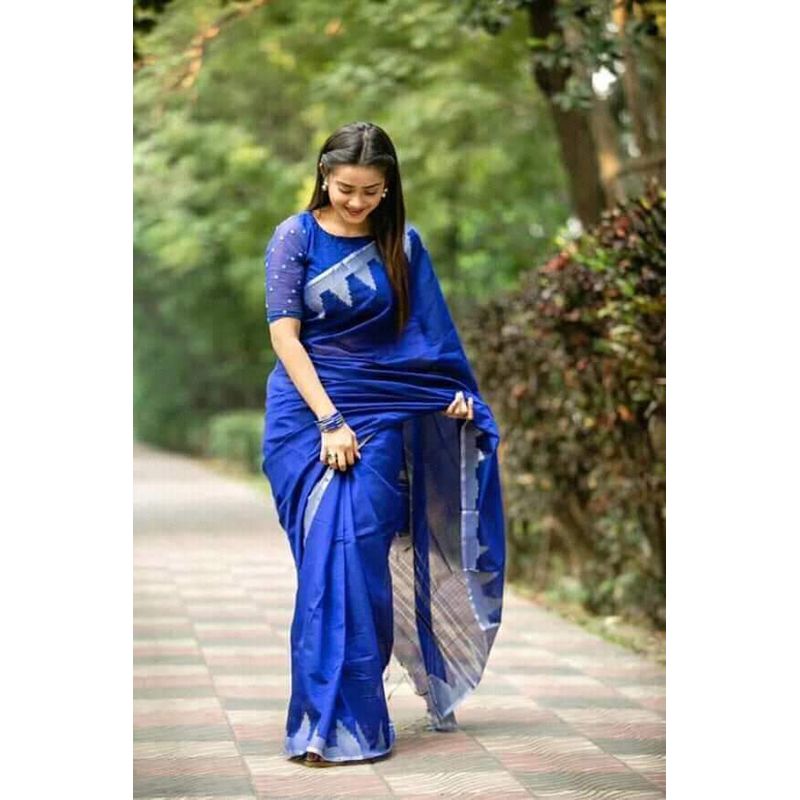 Blue Moni Puri Jumum Shadi Sari for women. (Tanzin Tisha sari).