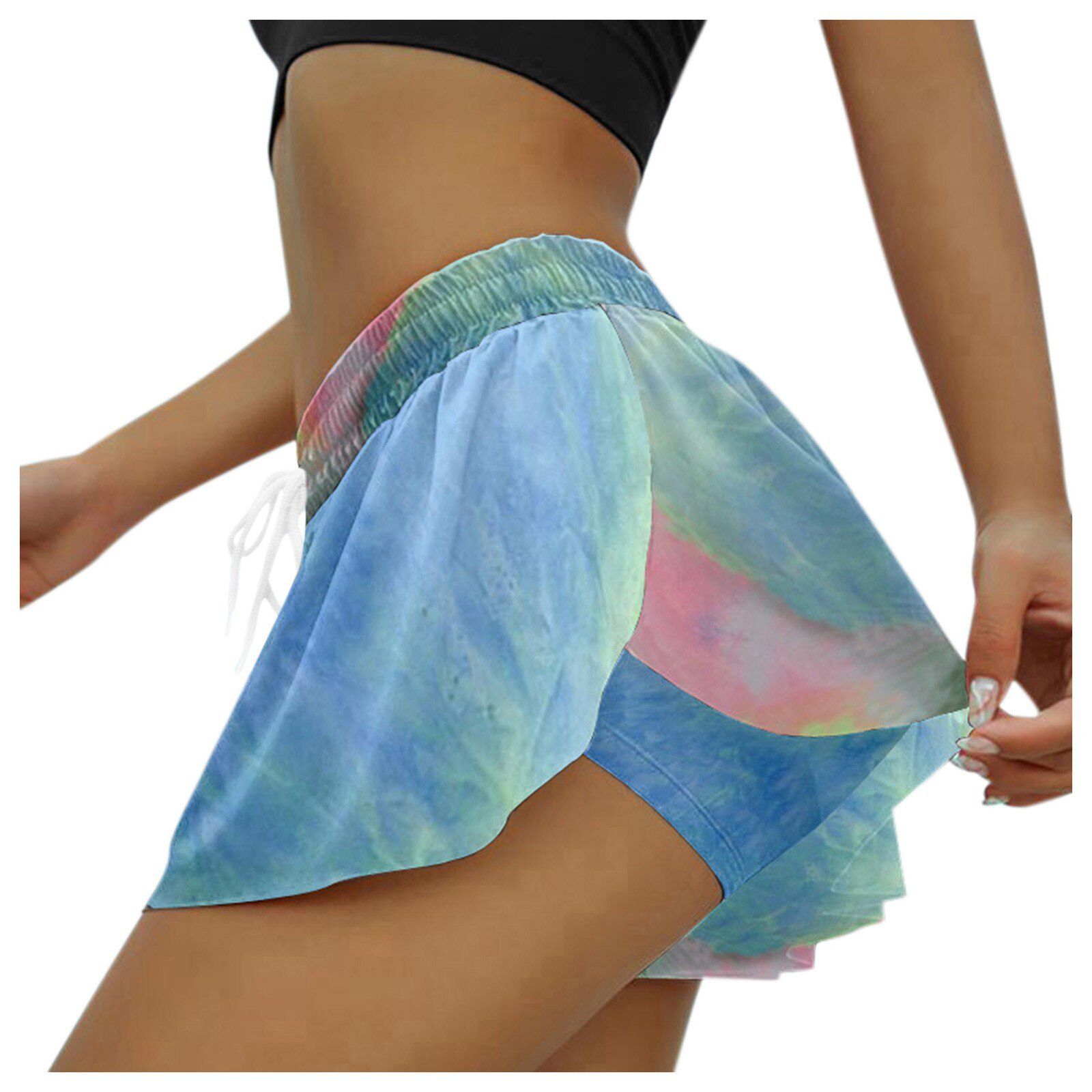 Women's Printed Shorts Skirts Women Summer Outdoor Shorts Casual Drawstring Culottes Design Sports Shorts шорты Plus Size