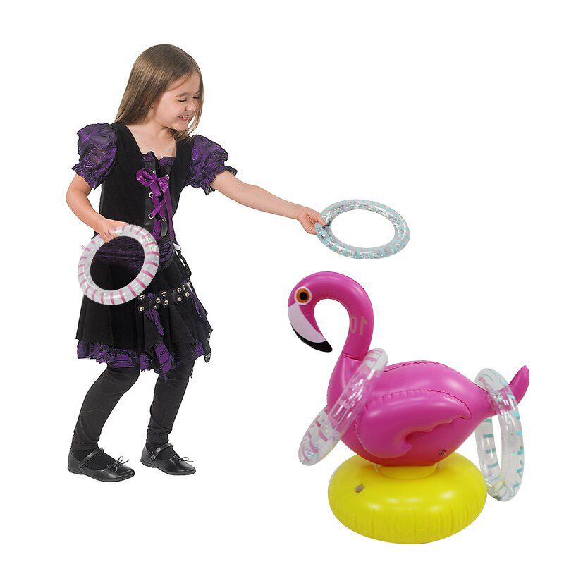 Flamingo INFLATABLE RING Toss Game Fun Toys Throwing Ring  Kids Christmas Halloween Props