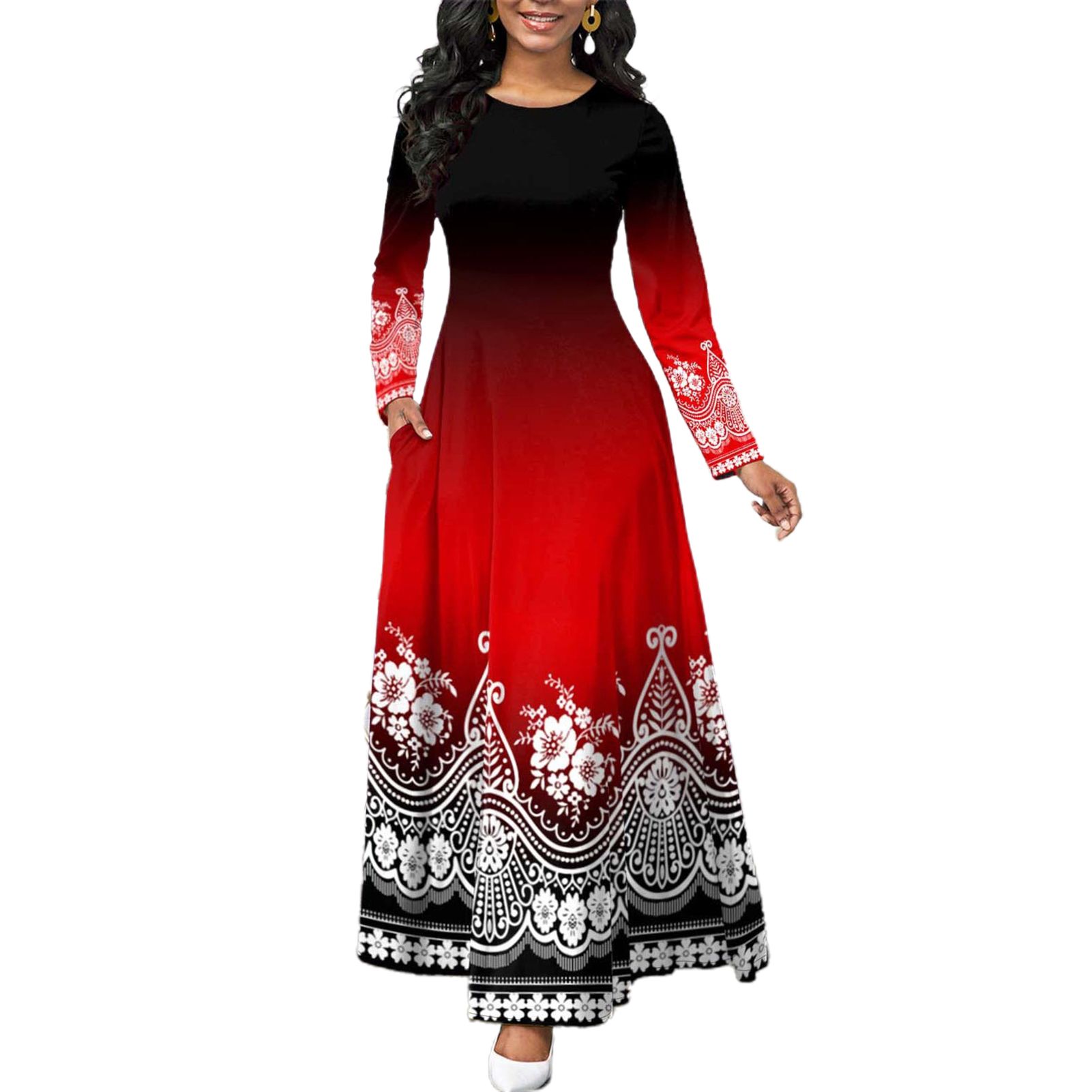 Autumn Dress Loose Hem Leisure Autumn Dress