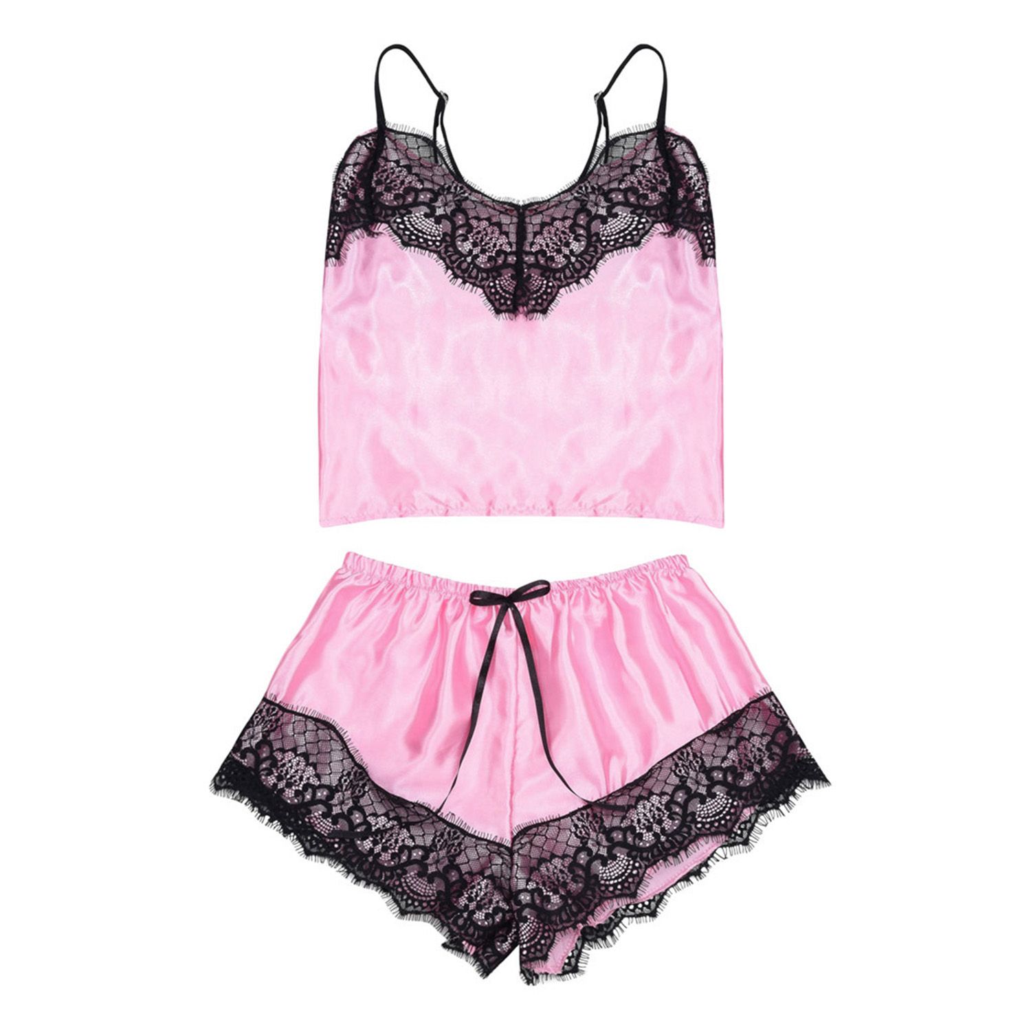 Women Nightie Set V Neck Great Stitching Women Nightie Set