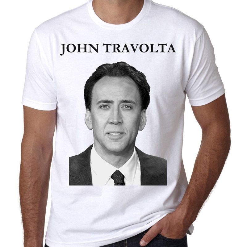 Printed T Shirt Short Sleeve Men Nicolas Cage Face Off T-shirt Men's Women's Funny New Cotton Tee S - 5xl