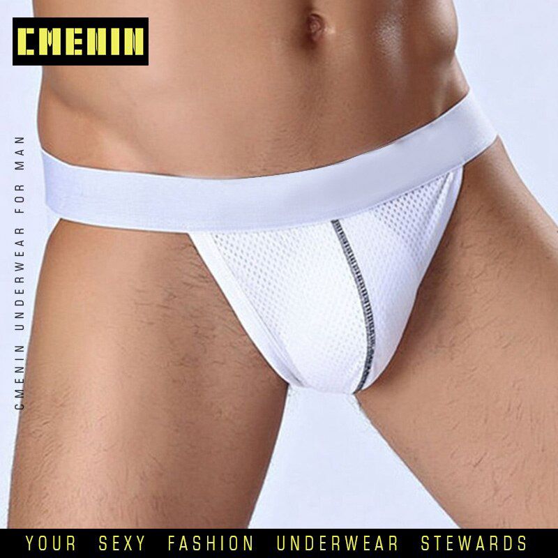 Hot Men Sexy Male Jockstrap Man G-String  Cotton Breathable U Pouch Underpants Mens Thongs Mans Thong OR115