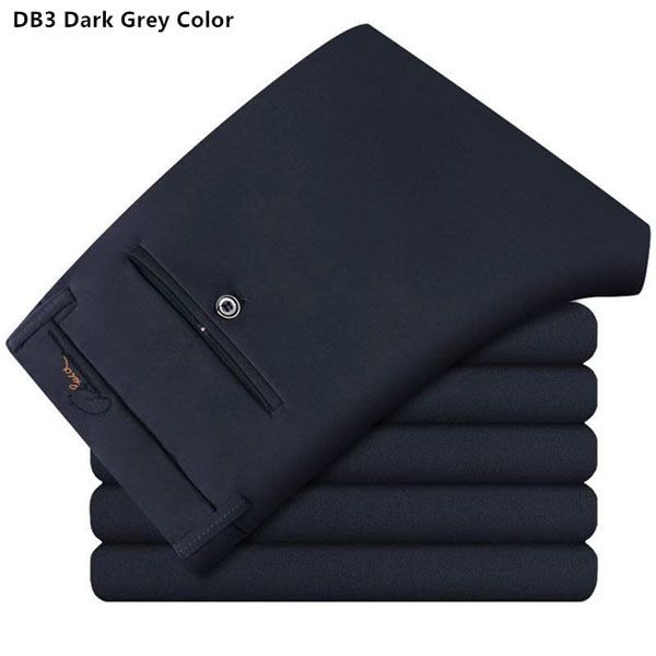Men Business Pants Office Trousers Plus Size 48 50 52  Formal Stretched Suit Straight Slim Casual Black Blue Grey Male Clothing