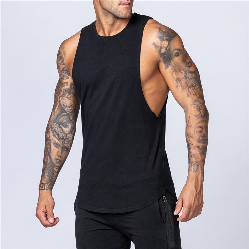 Brand Workout Gym Mens TaTop Muscle Sleeveless Srtswear Shirt Stringer Clothing Bodybuilding Singlets Cotton Fitness Vest