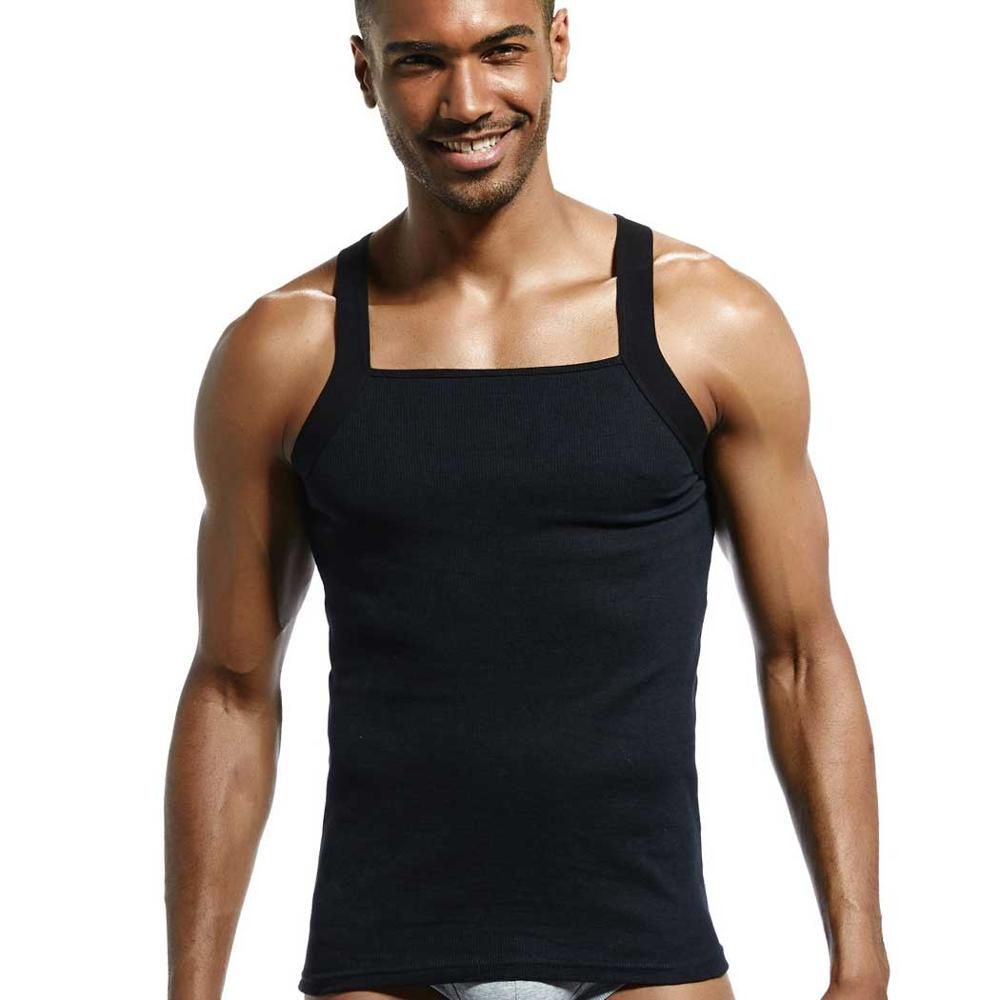 Men's Fashion Vest Home Sleep Casual Men Colete Cotton TaTop  Solid Cotton TaTee Gay  Top Clothes Sleeveless Garment