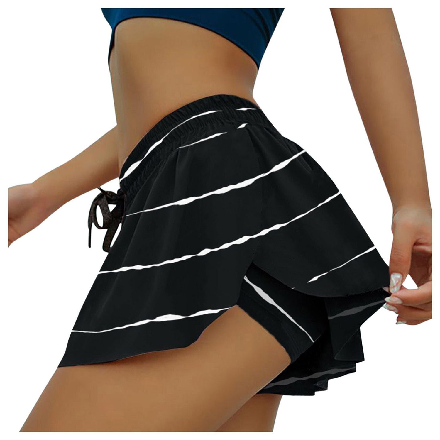Women's Yoga Shorts 2 in 1 Sports Running Seamless Skirt Short for Women Fitness Workout Push Up Gym Breathable Quick-dry Skirt