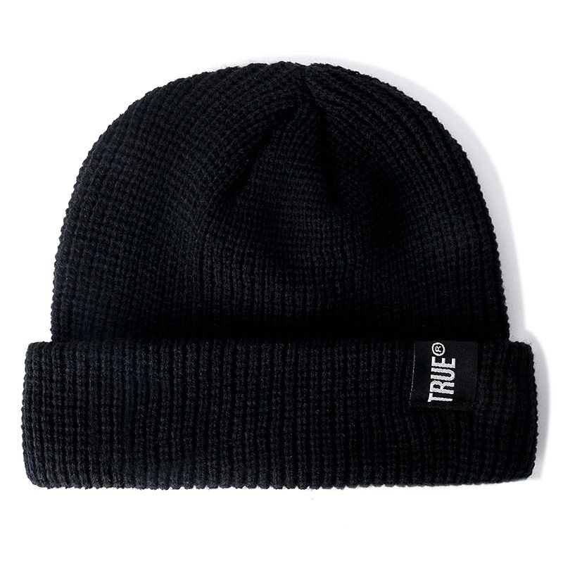 Letter True Uni10 Colors Sailor Fishermans Winter Beanie Hat Ribbed Knitted Melon Cap Solid Skullcap Baggy Retro Ski Hat