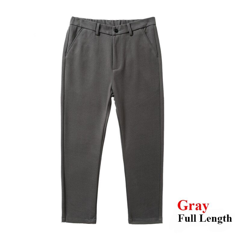 Men Smart Casual Pants Korean Japanese Fashion Straight Loose Trousers Male Business Office Home Street Clothing Woolen