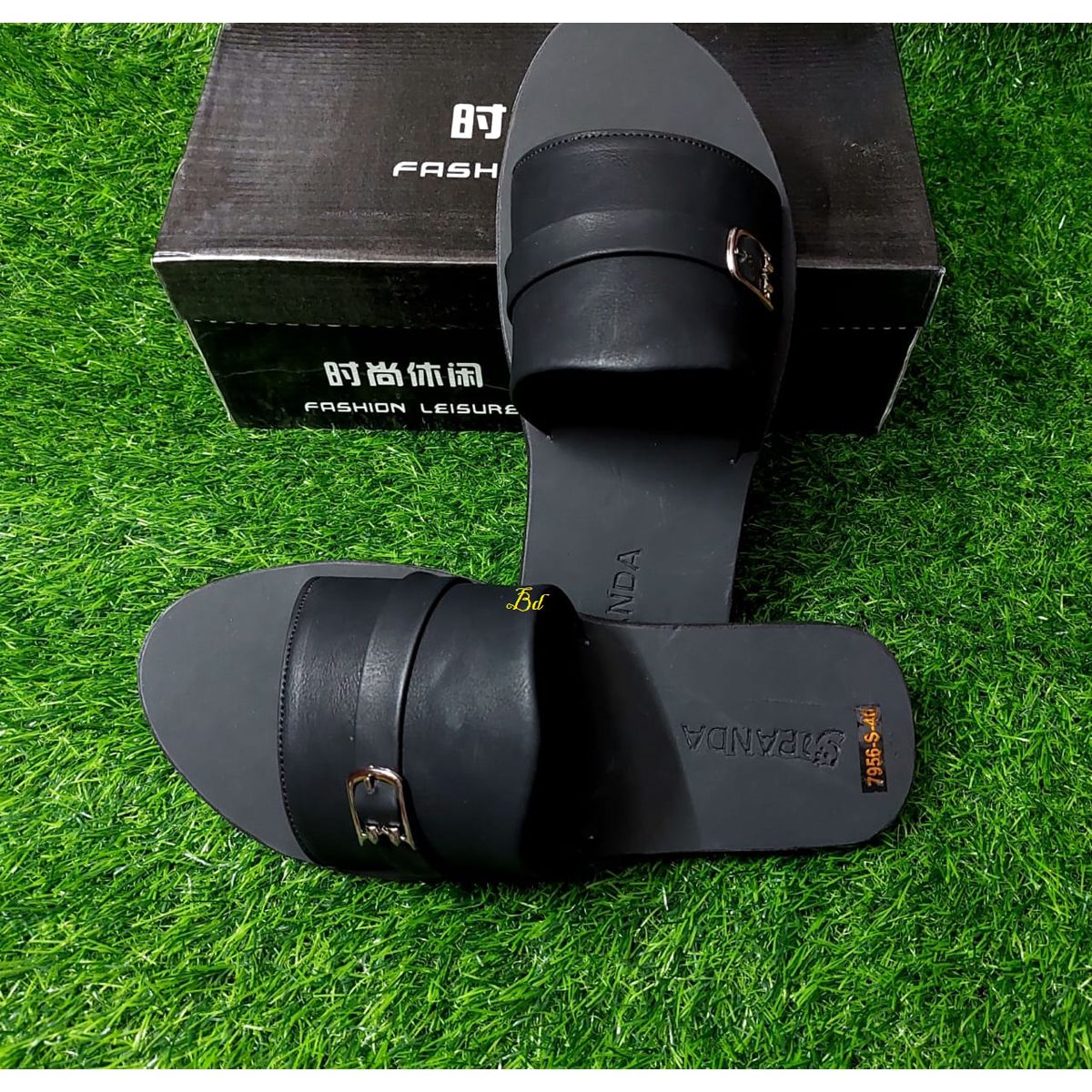 Stylish Leather Slides Sandal for men