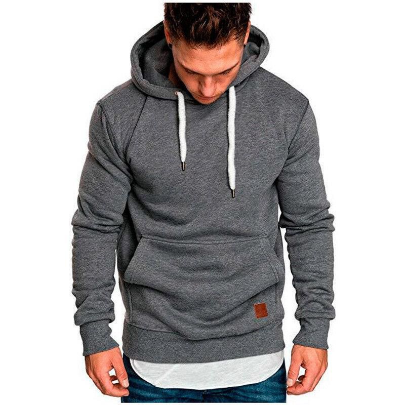 Men Sweatshirt Solid Colours Long Sleeve Autumn Spring Casual Hoodies Top Boy Blouse Tracksuits Sweatshirts Hoodies