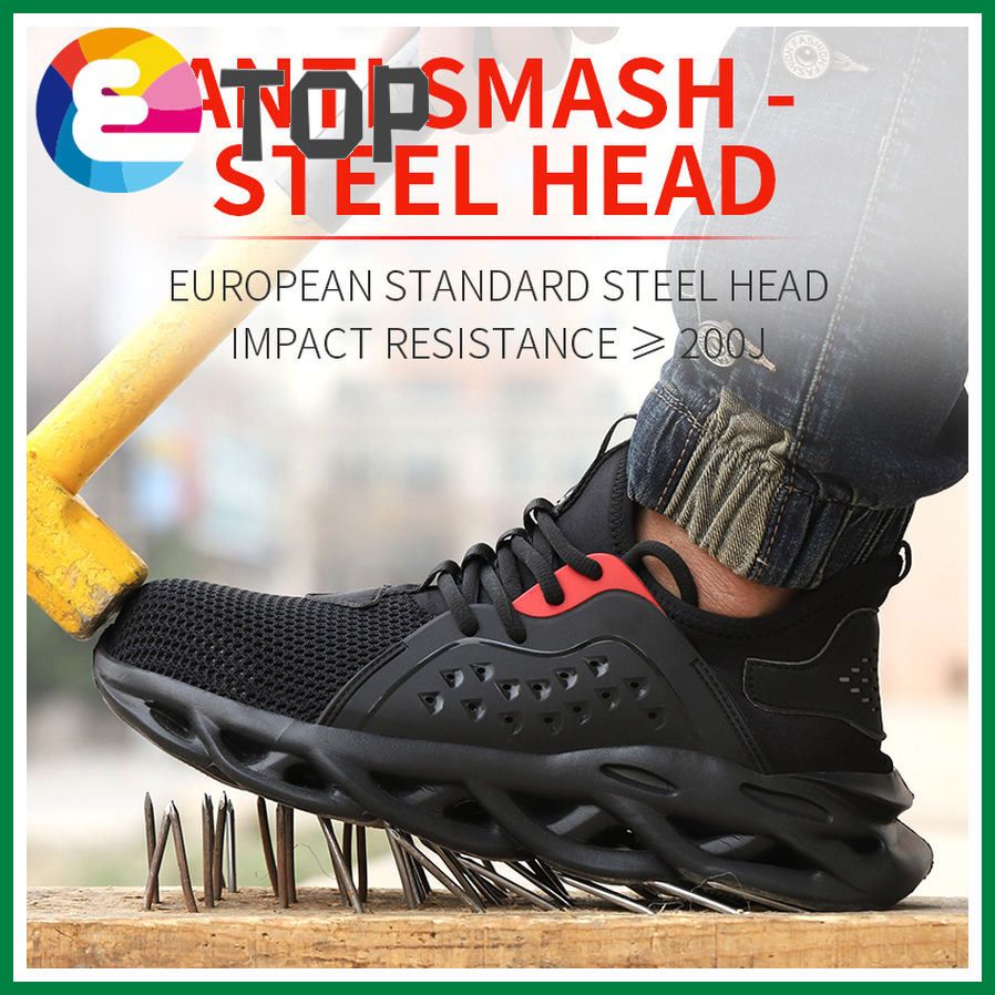 New Safety Shoes Safety Shoes, Protective Shoes, Anti-Smashing, Piercing, Summer, Flying, Woven