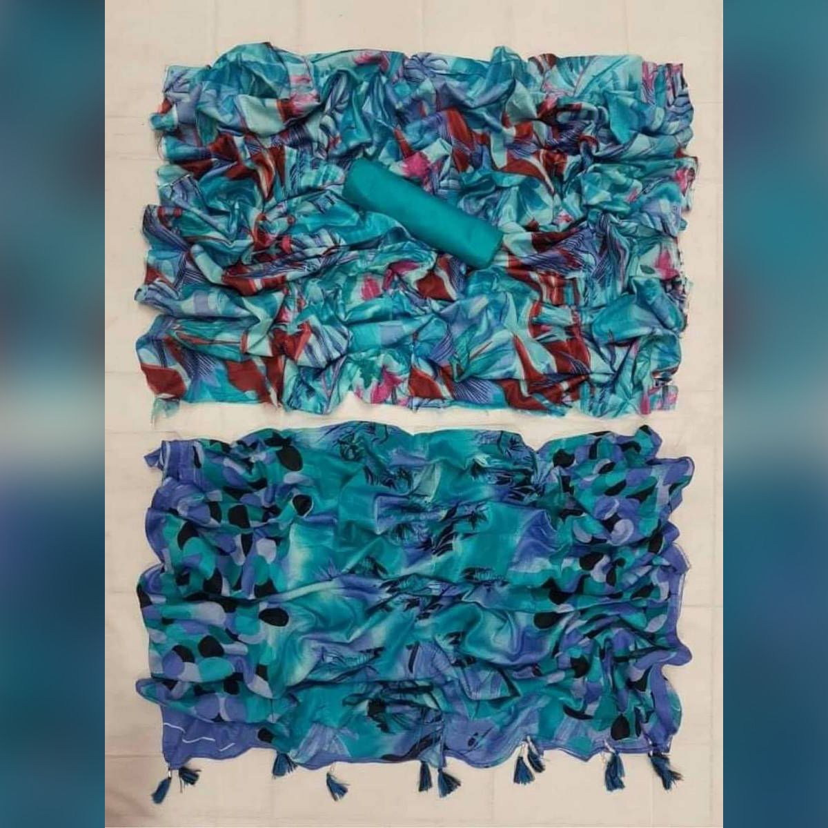 Uttoriyo Chaina super soft cotton  ব্লক প্রিন্ট থ্রি-পিস-Block Print Cotton Three Piece [3 Piece] For Women