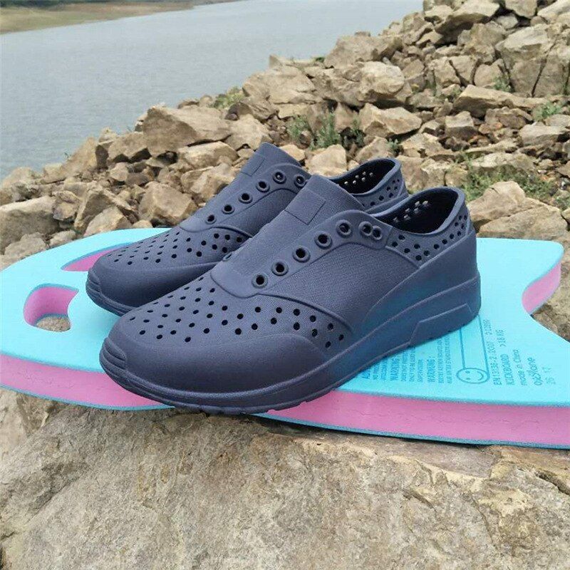 HKXN 2022 Spring New Korean Men's Sandals Sports Hole Shoes Men Couple Beach Breathable Sandals Casual Non-slip Shoes Y2