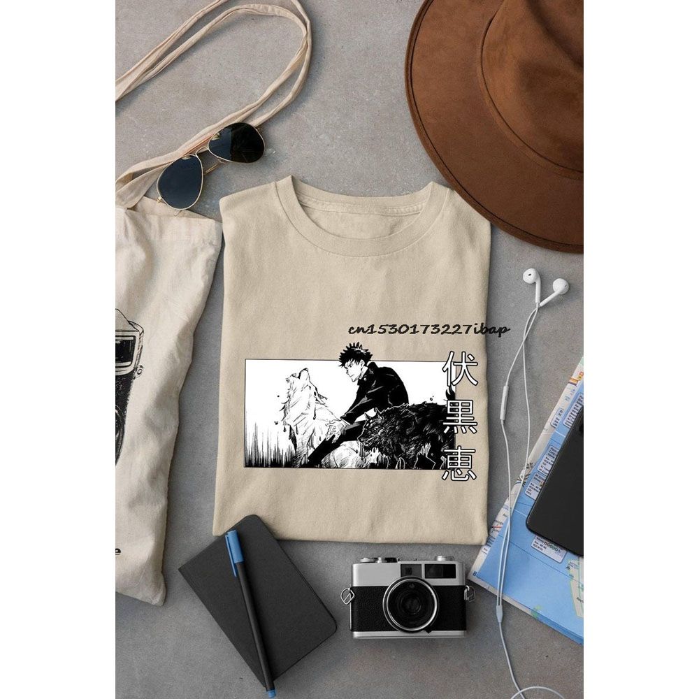 Divine Jujutsu Kaisen Anime T Shirt Gojo and Yuji MeguFushiguro Manga Funny Tshirts MeguFushiguro Jnese T Shirt Men