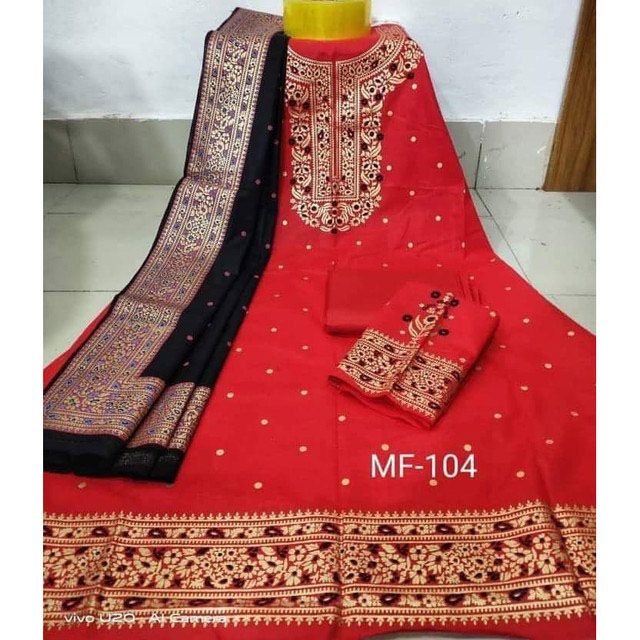 Gorgeous Unstitched Cotton Afsan Screen Printed Salwar Kameez ( Four Pieces) - Dress For Girls