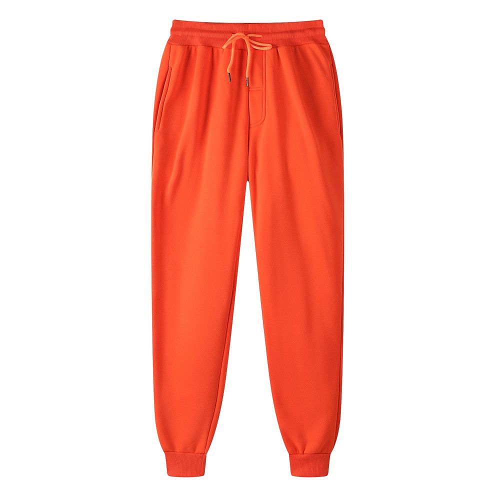 New Solid Color Casual Pants Men Men's Fashion Drawstring Full Length Pants Slim Harajuku Style Pencil Pants Male