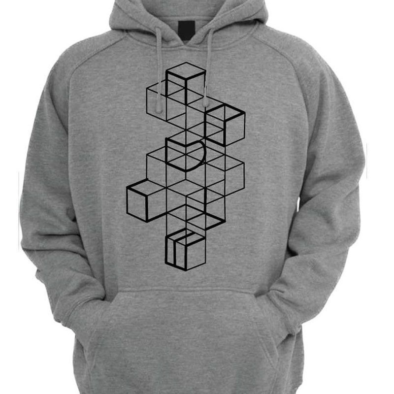 LIGHT GRAY Hoody Sweatshirt Men's