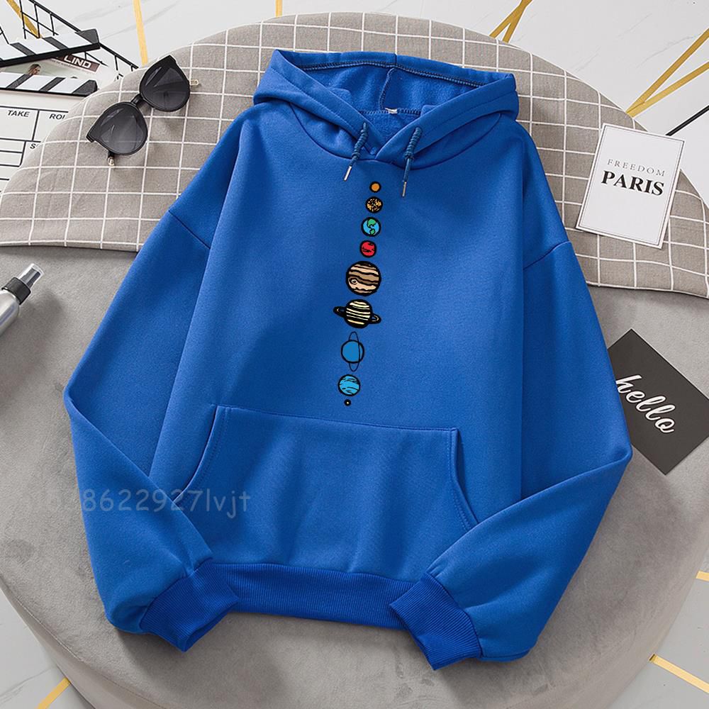 Planets Colour Male Pullover Universe Solar System Pattern Sweatshirts Mens Srts Hoodies Men Harajuku Retro Srtswear  Hop