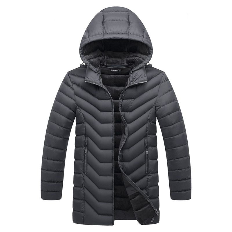 Men Winter Long Warm Thick Hood Parkas Jacket Coat Mens Outwear Classic Windproof Parka Male Snow Windbreaker Clothing