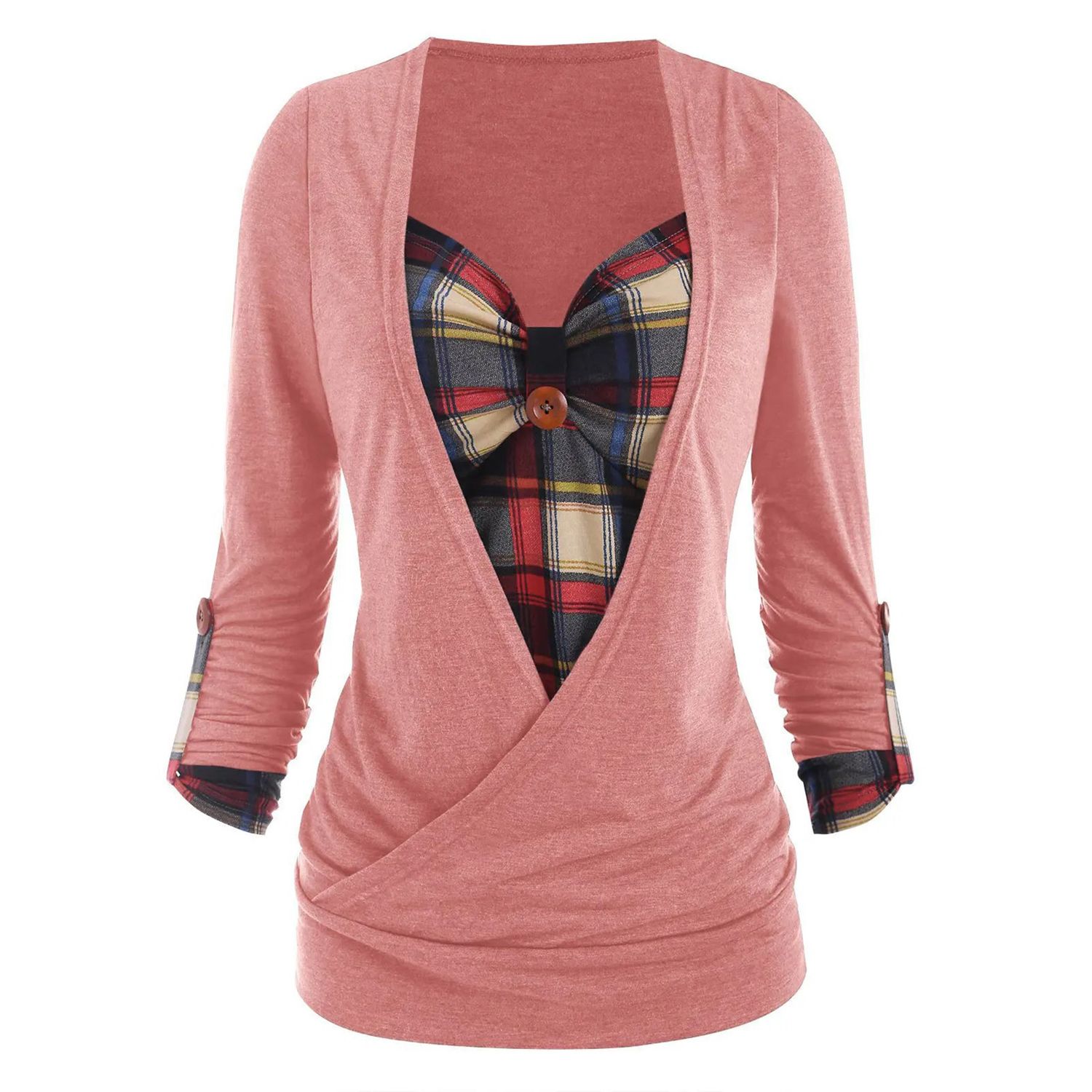 Ladies T-shirt Long Sleeve All Match Simple Blouse