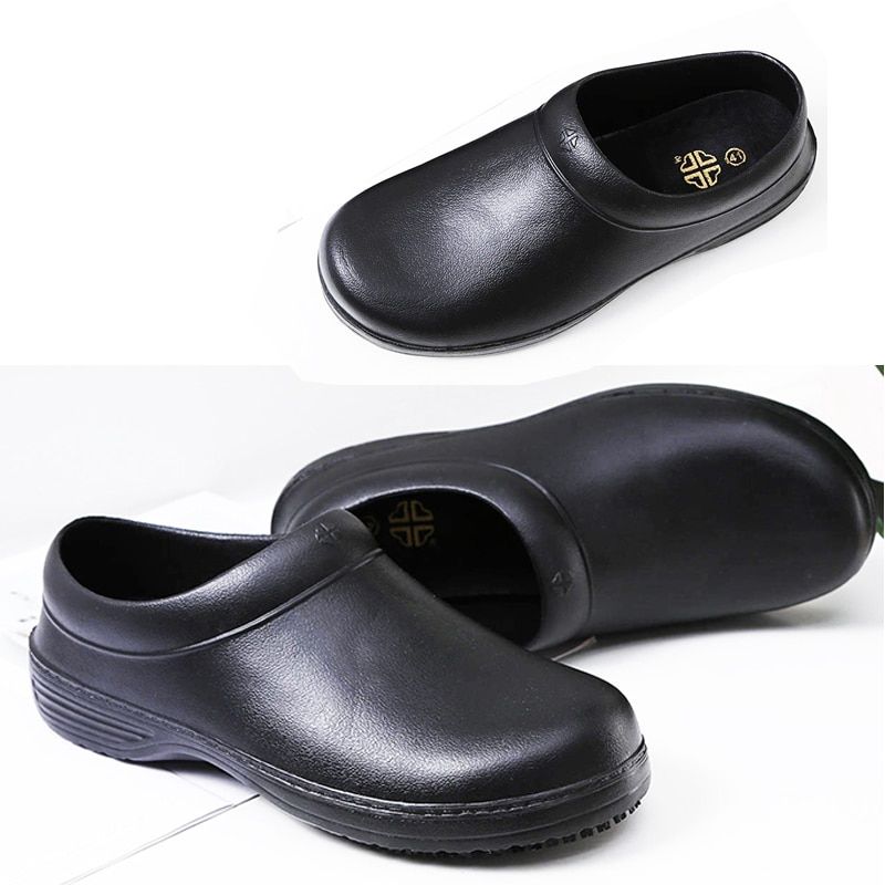 Unisex Slippers High Quality Non-Slip Waterproof Oil-Proof Kitchen Work Cook Shoes Chef Master Hotel Restaurant Zapatos Hombre