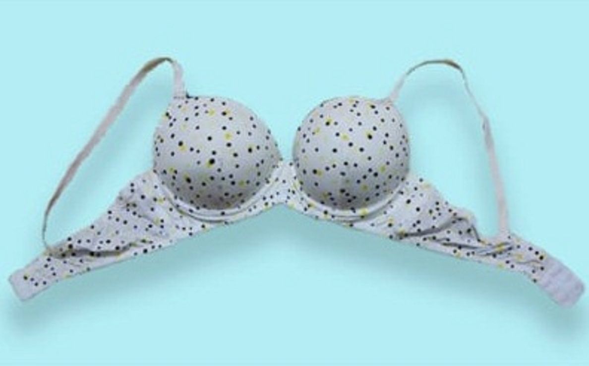 White Ball Point Foam  net Bra For Women
