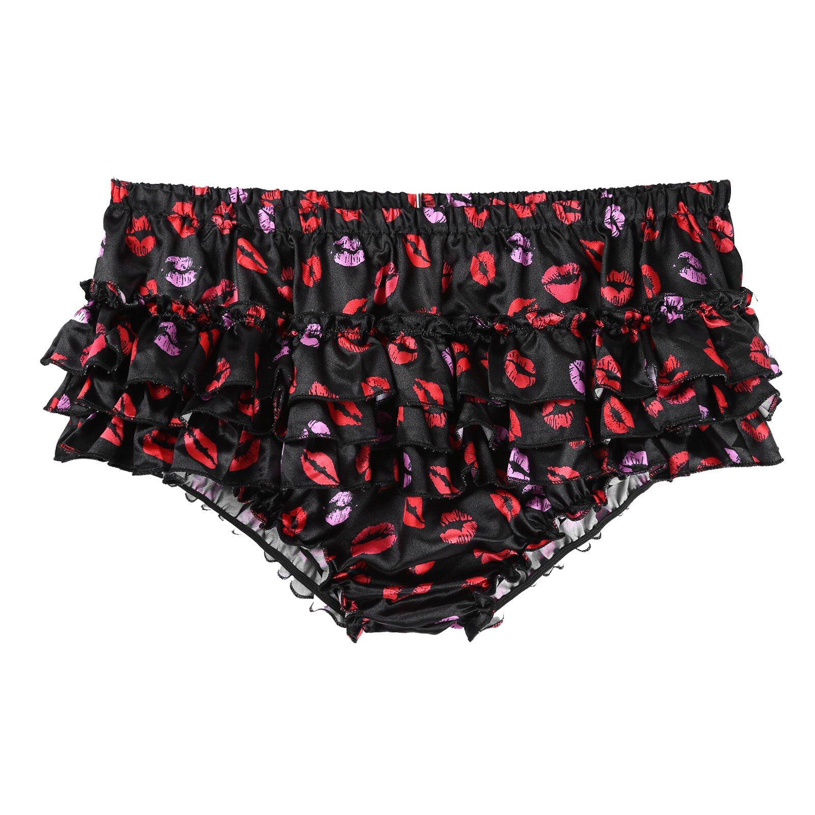 Mens Lingerie Soft Shiny Satin Ruffled Bloomer Tiered Skirted Panties Sissy Briefs Sexy Gay Male Pantieswear