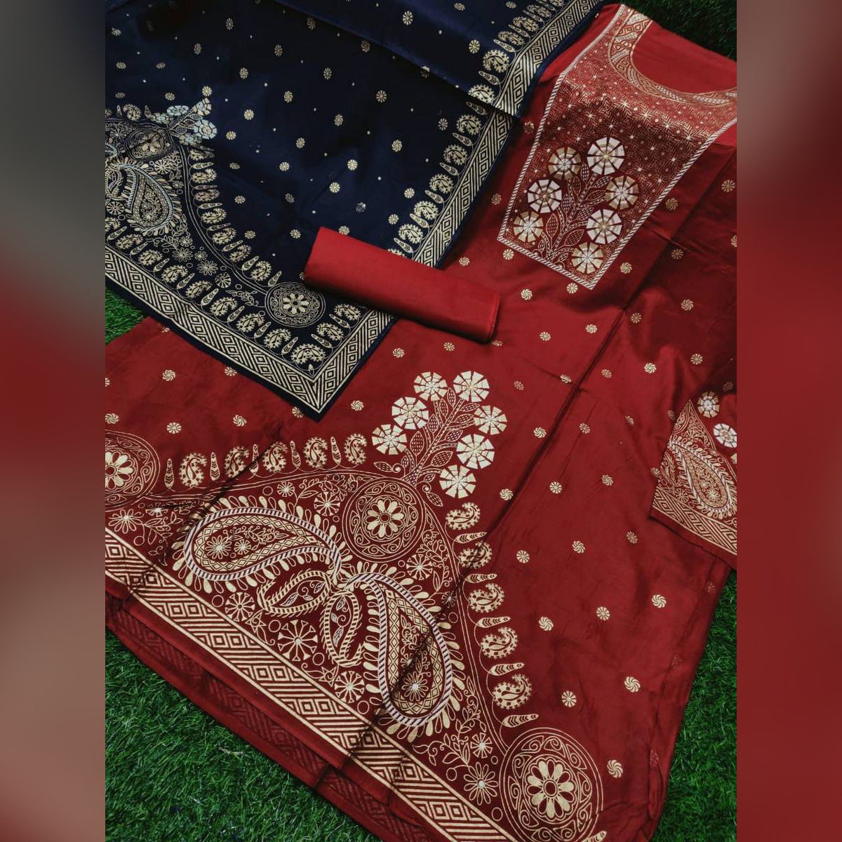 Mokka VIP Butics/Butix Work Skin Print Unstitched Three Piece Party Dresses (3 Piece)