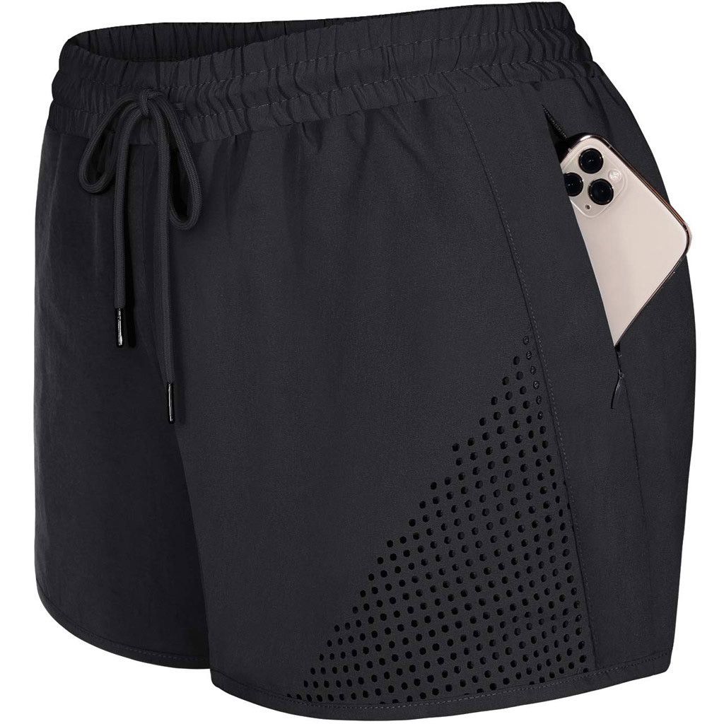 Leggings For Women  Run Elastic Wasit Workout Shorts with Liner Pockets Sport Yoga Shorts