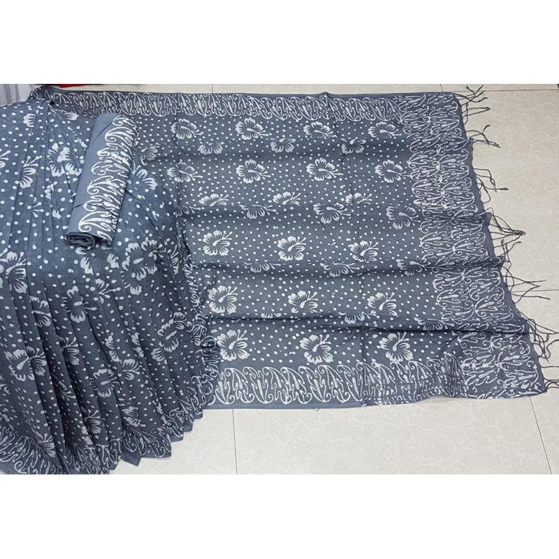 High quality pride cotton/Soft Cotton Batik Saree for Women