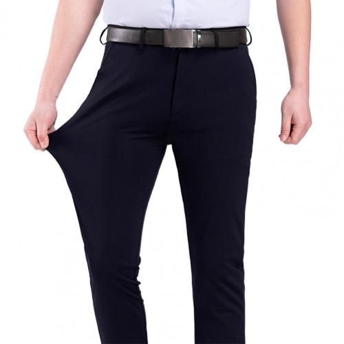 Suit Pants Men Fashion Solid Color Stretchy Dress Pants Formal Social Business Wedding Trousers Slim Casual Male Wedding Pants