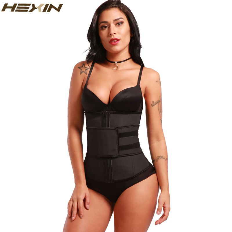 Abdominal Belt High Compression Zipper Plus Size Latex Waist Cincher Corset UnderBody Fajas Sweat Waist Trainer