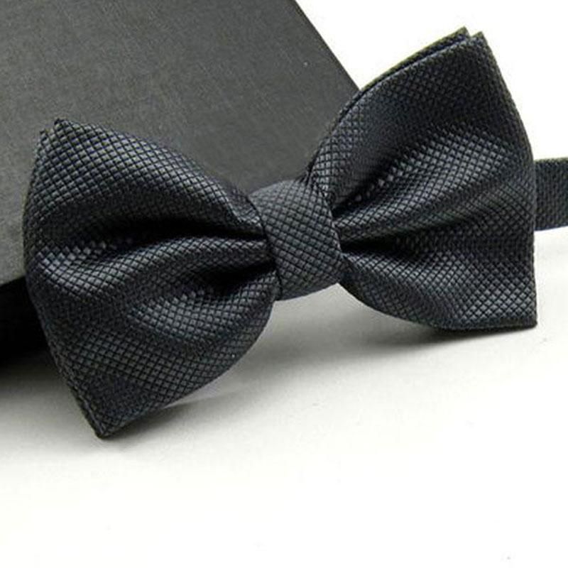 Men Fashion Solid Bow Tie Wedding Butterfly Bow Tie Novelty Tuxedo Adjustable NeckTie