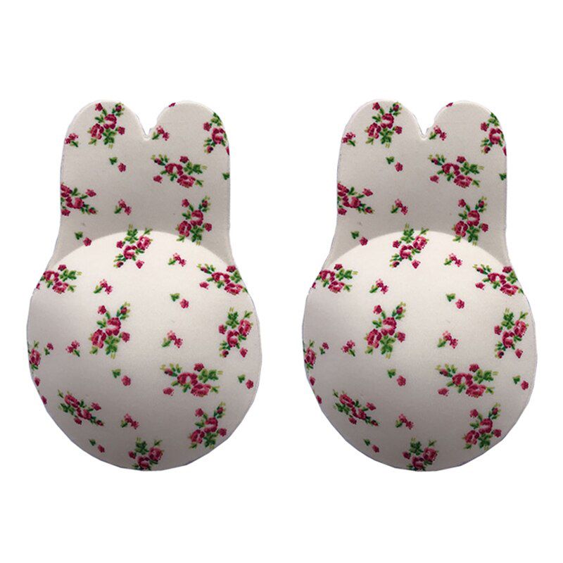 Lenceria  Front Closure Bras For Women  Lingerie Adjusted Stick Push Up Bra Silicone Strapless Invisible Rabbit Bra Pads