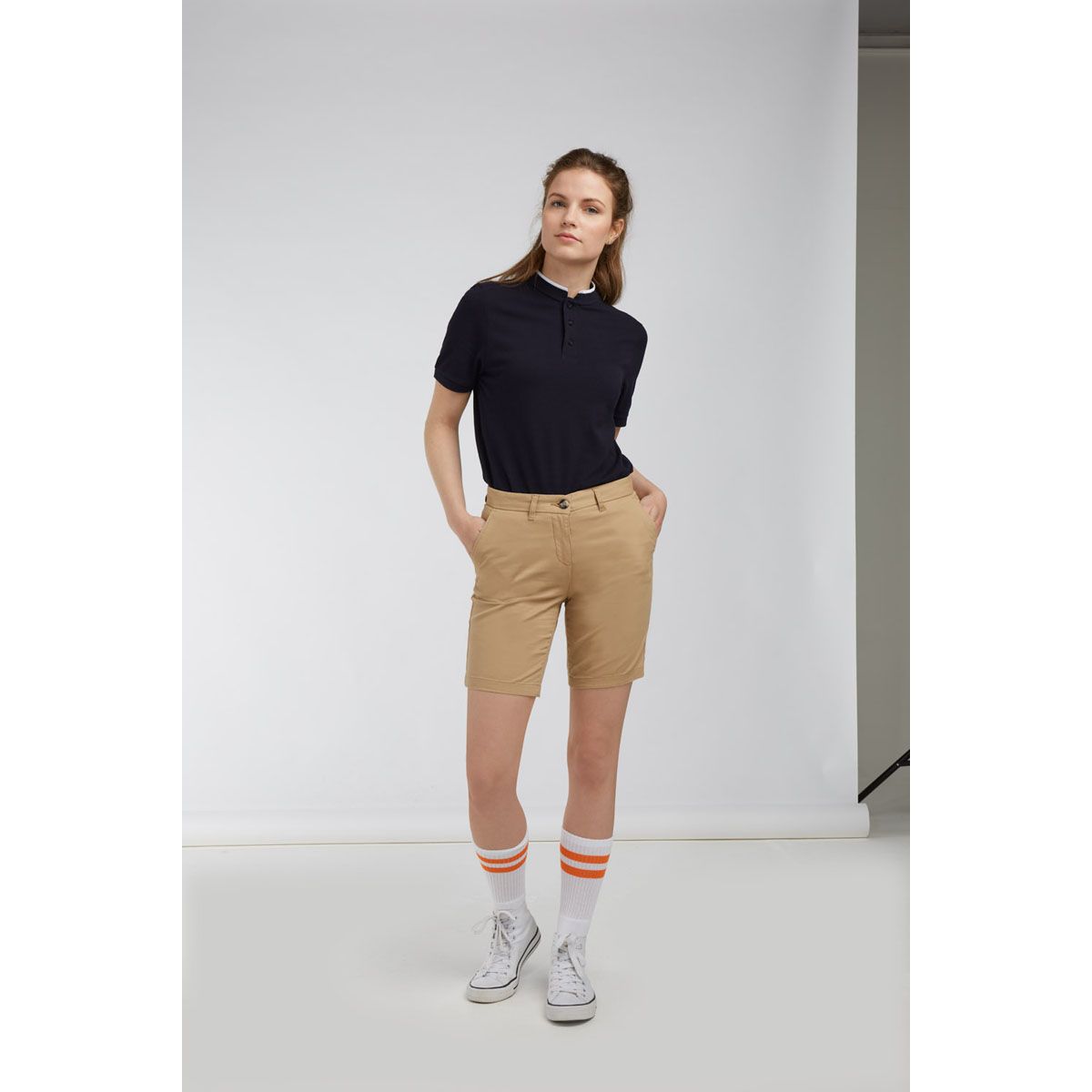 Ladies casual cotton spandex short pant