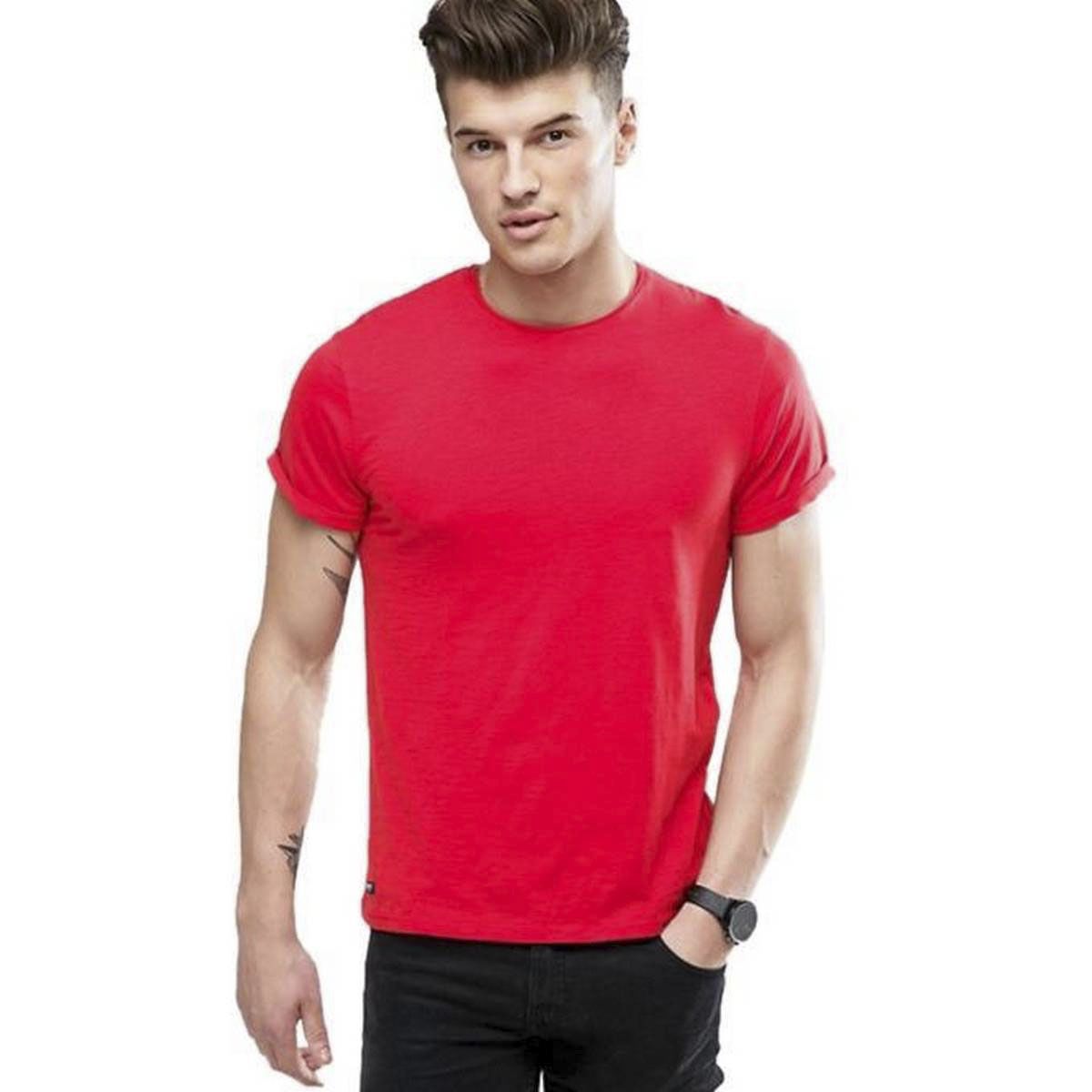 Red Round Neck T-Shirt for Men - T Shirt - T Shirt For Man