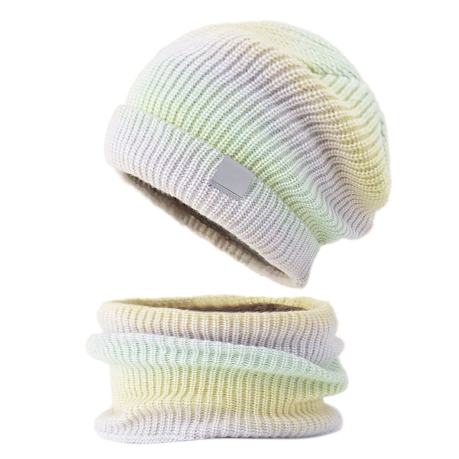 Women Cap Scarf Non-allergenic Women Knit Hat Scarf
