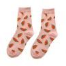 Cute Avocado Fruit Women Breathable Sweat Absorbent Cottonddle Tube Socks
